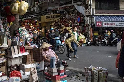 越南河内的购物街
